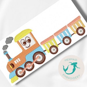 Cute train embroidery design boy embroidery design machine train embroidery pattern file instant download baby vehicles embroidery