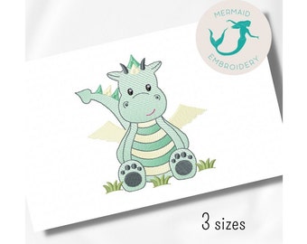 Dragon embroidery design animals embroidery design machine boys embroidery pattern file instant download babys embroidery design