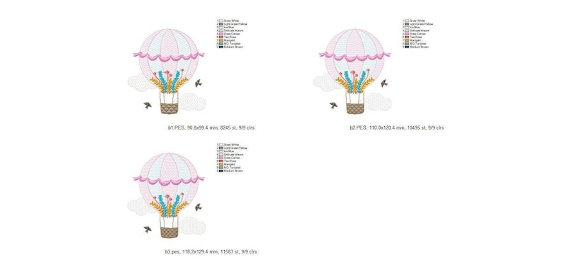 baby embroidery design machine Pink Balloon embroidery design baby embroidery design file instant download newborn embroidery pattern