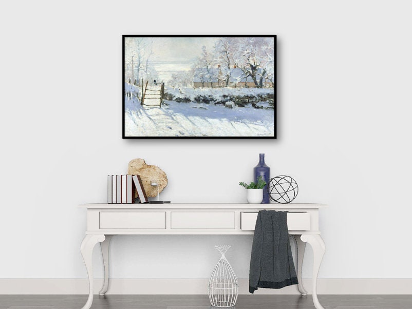 The Magpie by Claude Monet. Wintery White Works of Art. Very - Etsy