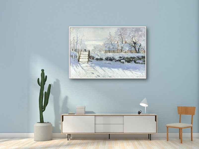 The Magpie by Claude Monet. Wintery White Works of Art. Very - Etsy