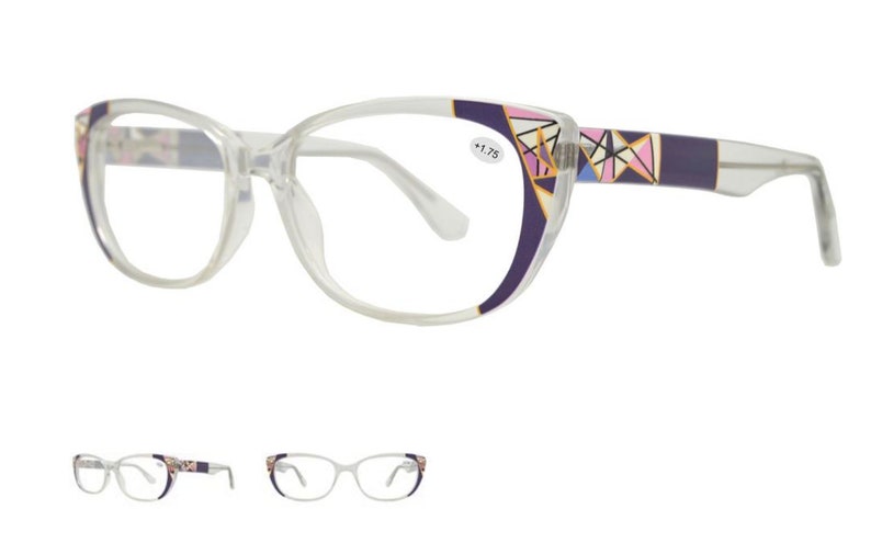 Clear Cat Eye Reading Glasses RX ABLE spectacles