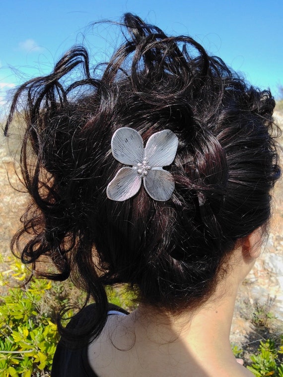 LUNARIA - Silvery Lunaria-flower Hairpin. Plain and Chic! A  display picture 1