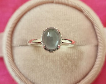 London Blue Topaz Cabochon Ring, Topaz Contemporary Style Ring, Claw Setting Topaz Anniversary Gift, Handmade Topaz Women Gift Art Deco Ring