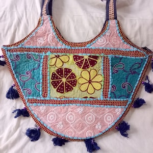 Tribal Indian Handmade Banjara Tasche Alt Recycled REVERSIBLE BIG Boho Hippie ethnische Arbeit Schulter Gypsy Hobo Tasche