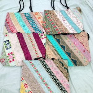 Lote al por mayor de 5-50 piezas de bolso Banjara tribal indio hecho a mano, antiguo, reciclado, GRANDE, bohemio, hippie, étnico, para trabajo, bolso de hombro gitano, bolso de mujer