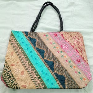 Elegante bolso Banjara tribal indio hecho a mano, antiguo, reciclado, GRANDE, bohemio, hippie, étnico, para trabajo, bolso de hombro, gitano, hobo, bolso para mujer.