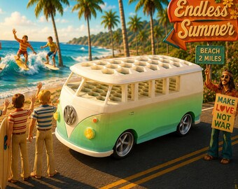 Volkswagen Kombi pen tray, desk accessories, VW Transporter, pen holder, camper van, stationery, unique gift