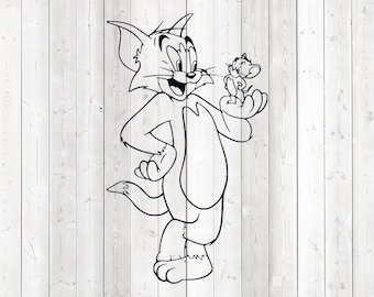 Download Free Tom Jerry Stickers Etsy Best Free SVG Cut Files