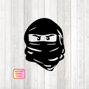 Toy figure - masked face. Vector cutting file for Silhouette Cameo and Cricut; SVG, Studio3, PNG + EPS.