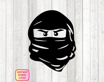 Figurine - visage masqué. Fichier de découpe vectoriel pour Silhouette Cameo et Cricut ; SVG, Studio3, PNG + EPS.