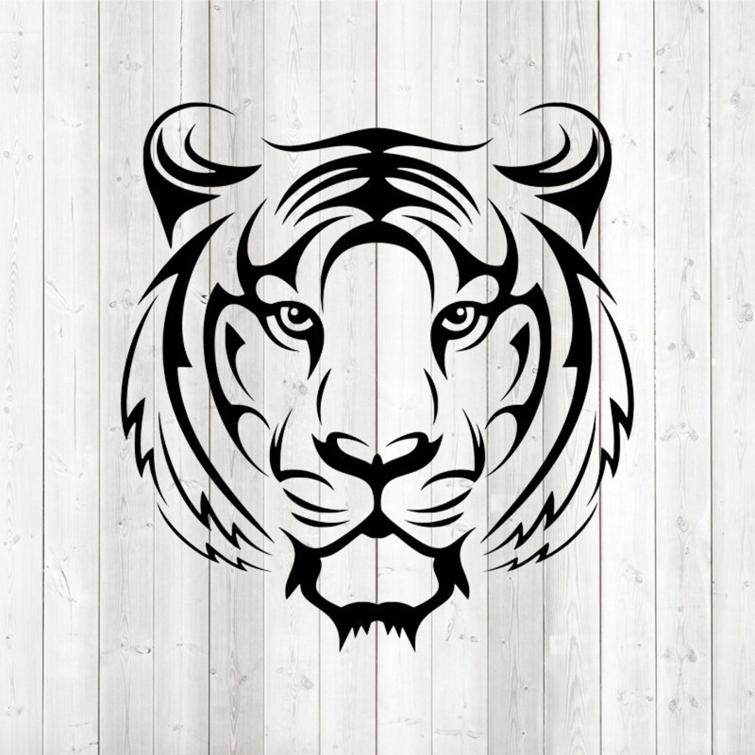 Head of a Tiger in Tattoo Style. Vector Cutting File for - Etsy Singapore Head of a Tiger in Tattoo Style. Vector Cutting File for - Etsy Singapore