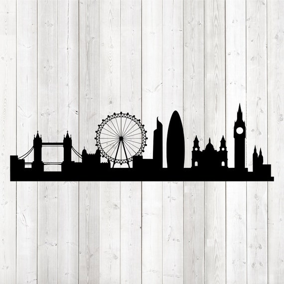 London Skyline Well Known Buildings Tourist Spots Vector Etsy