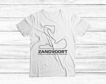 Vector cutting file - F1 Grand Prix circuit - Zandvoort, Netherlands - including circuit name. For cutting plotter; SVG, Studio3, PNG and JPG files.