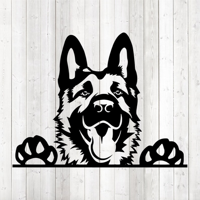 Download German shepherd portrait. Vector cutting file for ...