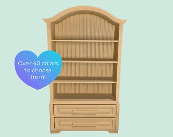 Miniature bookcase with drawers, book nook, mini library, bookshelf, DIY, do-it-yourself books, dollhouse interior