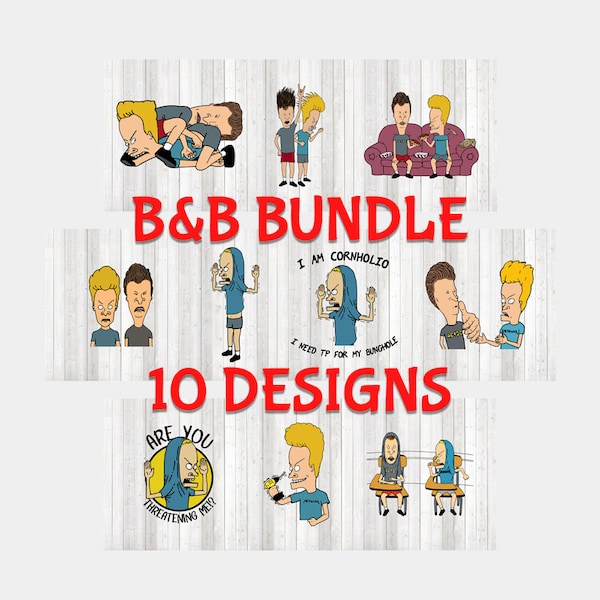 BIG B&B bundle with 10 different designs; in color and black and white. Vector cutting files for Silhouette Cameo and Cricut; SVG, Studio3, PNG.