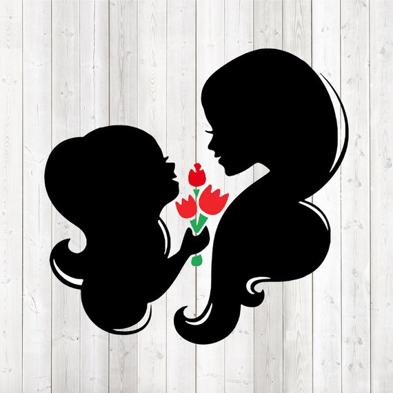Free Free 264 Silhouette Mother Daughter Svg SVG PNG EPS DXF File