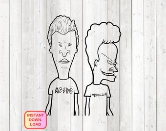 Les visages emblématiques de la série télévisée culte des années 90. Fichier de découpe vectoriel pour Silhouette Cameo et Cricut ; SVG, Studio3, PNG + EPS.