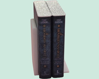 Mini bookends, set of 5, for mini bookcase, Book Nook, mini library, bookshelf, DIY, do-it-yourself books, dollhouse interior