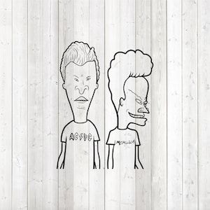 Die Gesichter der großen TV-Serie der 90er Jahre. Vektor-Schneidedatei für Silhouette Cameo und Cricut; SVG, Studio3, PNG + EPS.