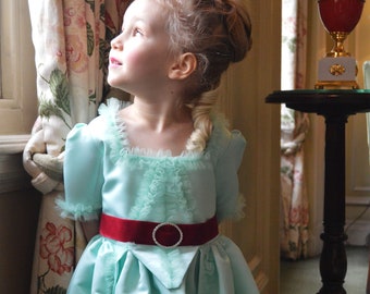 Pale Mint Princess Dress - Size 4 Years - Princess Dress up Costume - 18th Century Ballgown - Girl's Gift Idea