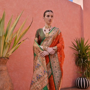 Zari Woven Paithani Saree: Feel Like Pure Silk Wedding Saree