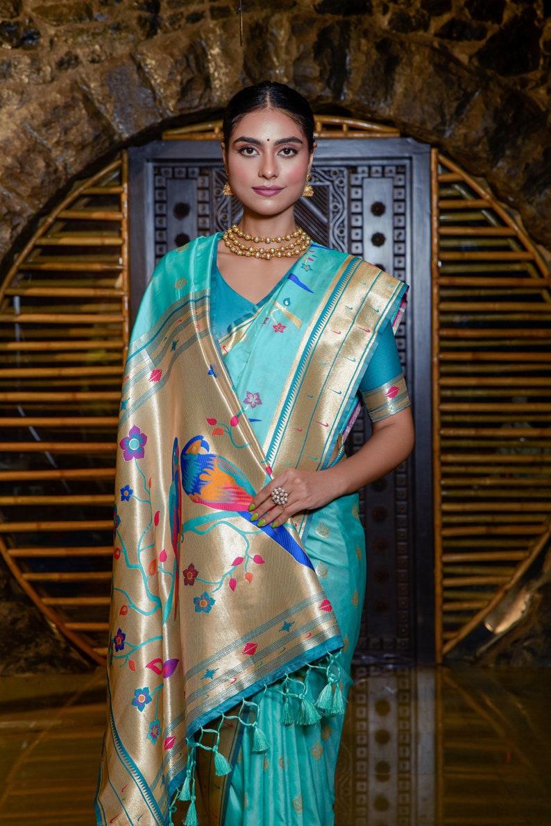 Women Banarasi Paithani Soft Silk Sare