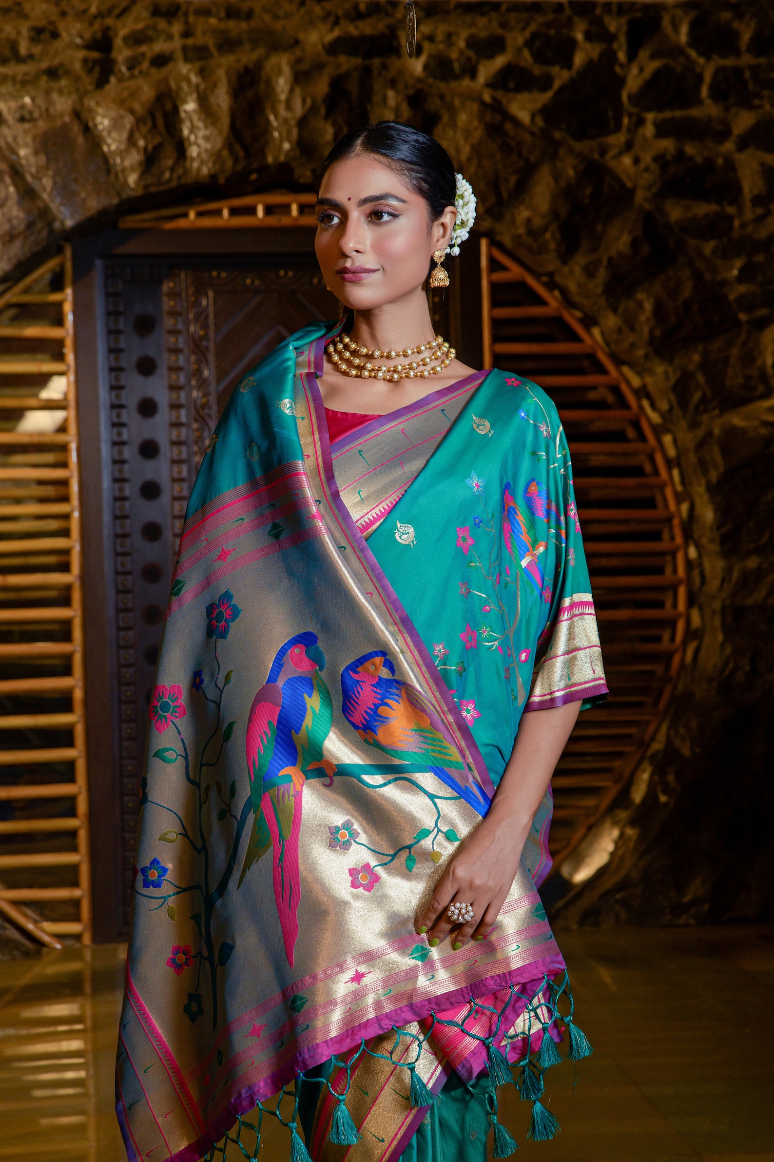 Beautiful Designer Soft Banarasi Silk Paithani Saree main image 1