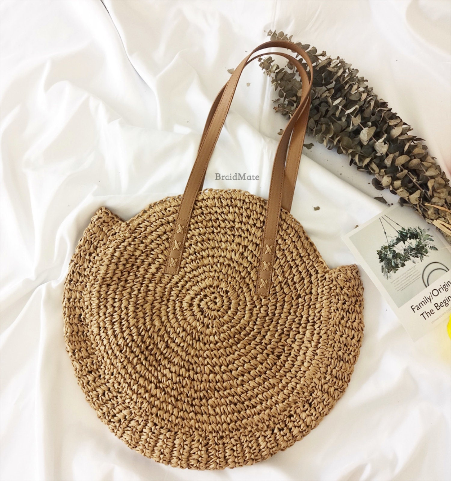 Chic Chic Large Straw Shoulder Bag Straw Woven Tote Bag Etsy
