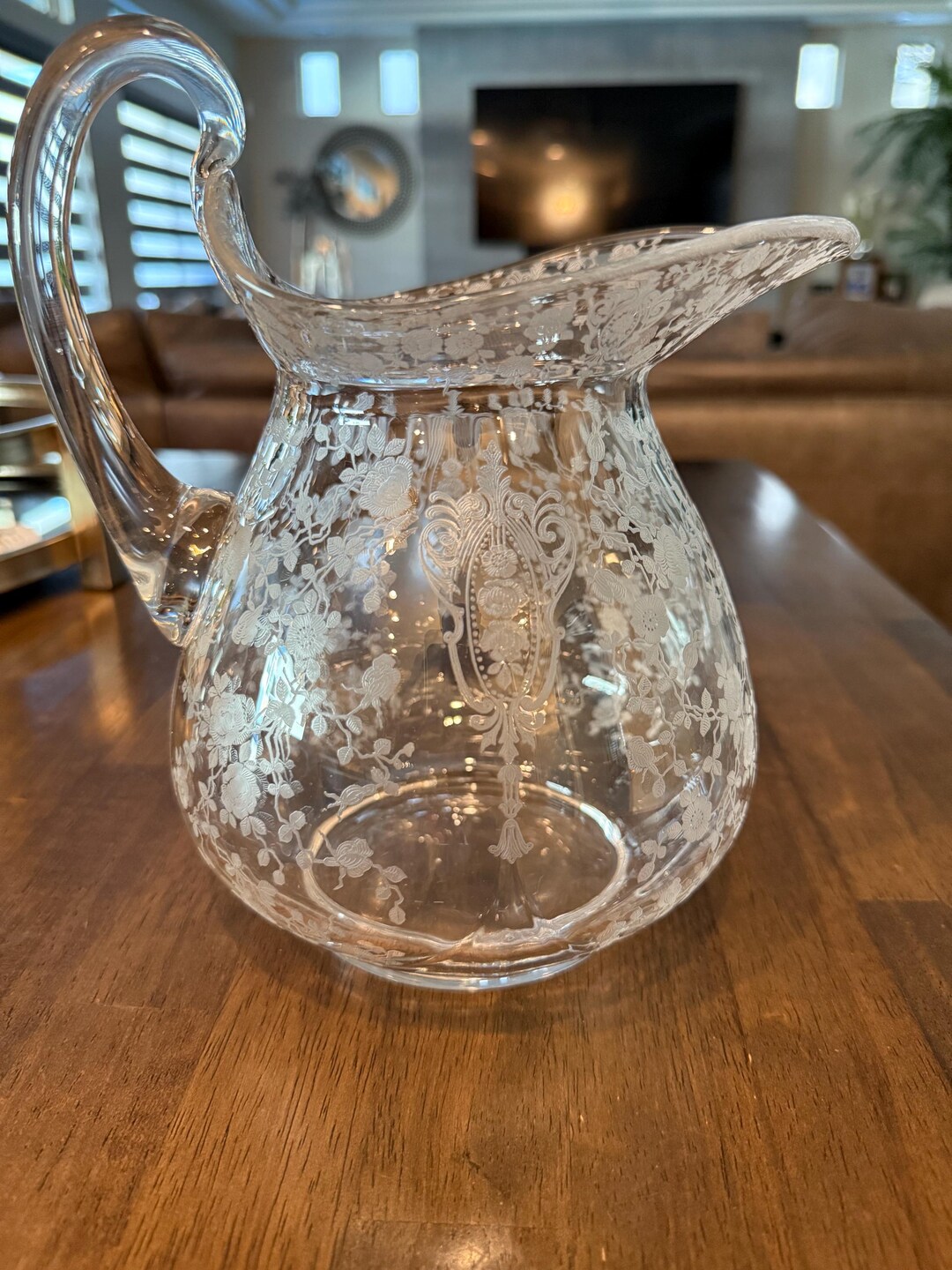 Cmbridge Rose Point Crystal 76-ounce Doulton Pitcher - Etsy