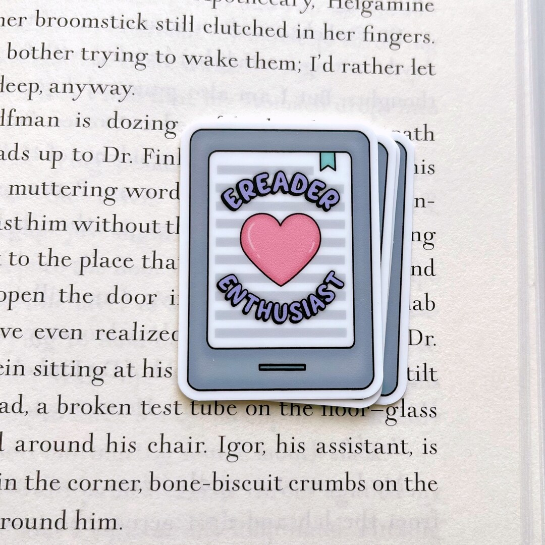 Mini Ereader Enthusiast Sticker Bookish Stickers Gifts for Readers