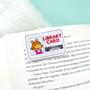 Little Sister Library Card Magnetic Bookmark | Bookish Gift | Book Club bookmark | gifts for Librarians | Book Gifts | Magnetic Page Marker