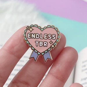 Bookish Enamel Pin | Endless TBR Pin | Gifts for Readers | Book Award | Book Obsessed | Bookworm Pin | Read Books Pin | Bibliophile Pin