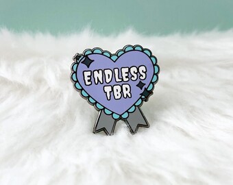 Purple Endless TBR Enamel Pin | Gifts for Readers | Book Obsessed | Bookworm Pin | Read Books Pin | Bibliophile Pin
