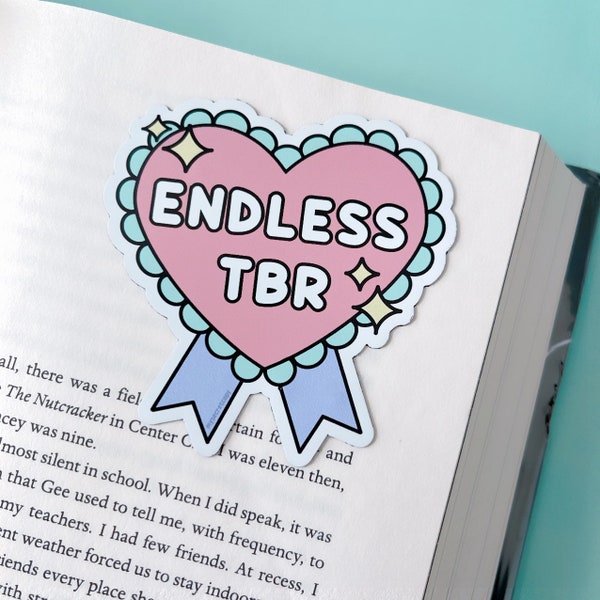 Endless TBR Sticker | Bookish Stickers | Gifts for Readers | Coffee Lover | Book Obsessed Thick Durable Vinyl Sticker | Laptop Decal