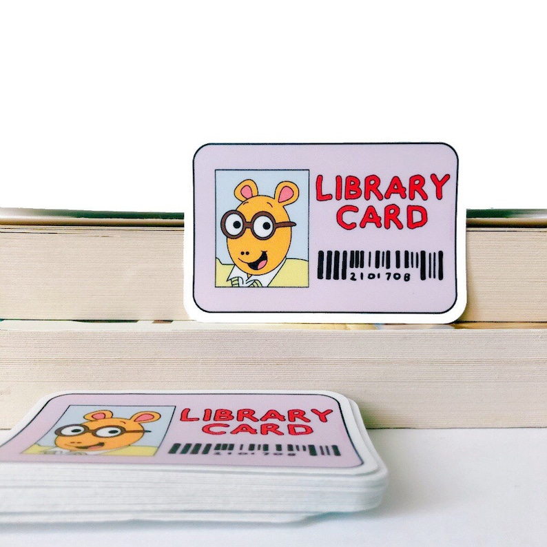 Library Card Book Club Sticker l Bookworm Sticker | Bibliophile Sticker | Bookish Stickers | Gifts for Readers | Literary Gift bild 2