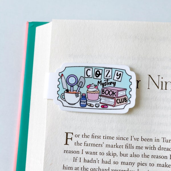 Cozy Mystery Book Club Magnetic Bookmark | Bibliophile Magnetic Bookmark | Cozies Reader Gifts | Bookworm Gifts | Cozy Books Bookmark