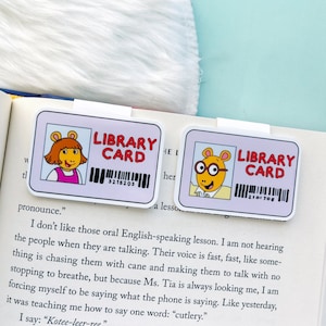 Brother and Sister Library Card Magnetic Bookmark Set | Bookish Gift | Book Club bookmark | gifts for Librarians | Magnetic Page Clip