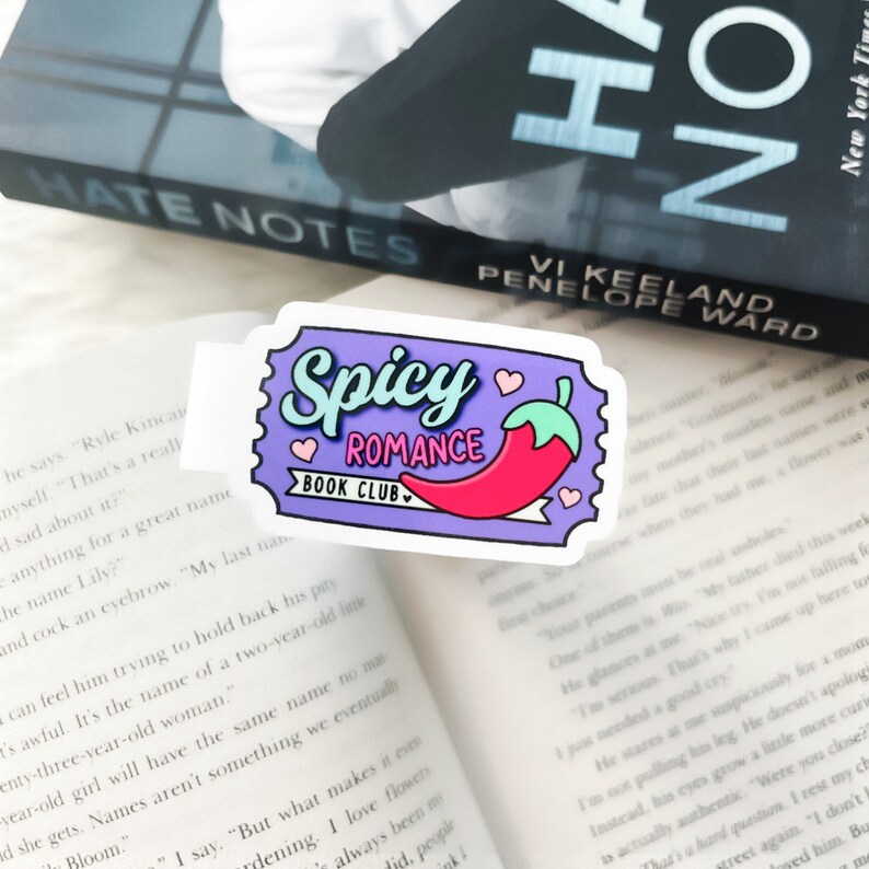 Spicy Romance Book Club Magnetic Bookmark | Bibliophile Magnetic Bookmark | Bookish Gift | Gift for Readers | Romance Reader image 3