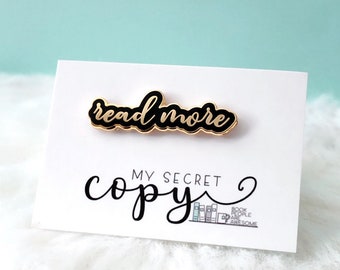 Read More Pin | Book Dragon Enamel Pin | | Bookish Pin | Gifts for Readers | Book Obsessed Enamel Pin | Teacher Gifts | Librarian Gift
