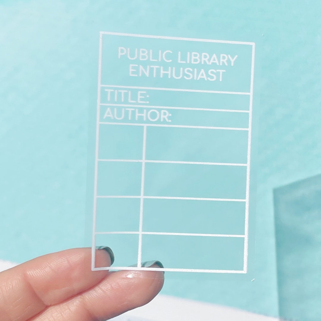Transparent Public Library Enthusiast Sticker | Bookish Stickers ...
