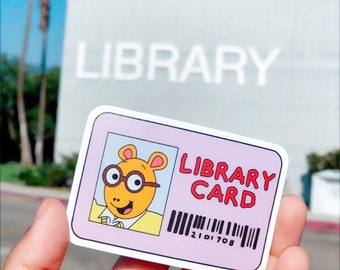 Library Card Book Club Sticker l Bookworm Sticker | Bibliophile Sticker | Bookish Stickers | Gifts for Readers | Literary Gift
