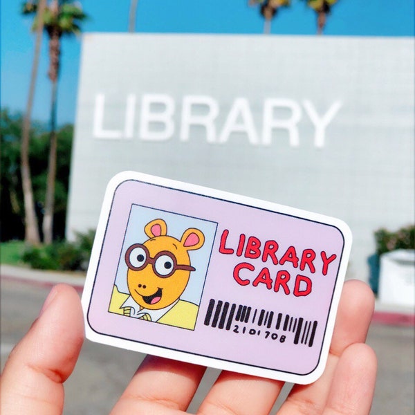 Library Card Book Club Sticker l Bookworm Sticker | Bibliophile Sticker | Bookish Stickers | Gifts for Readers | Literary Gift