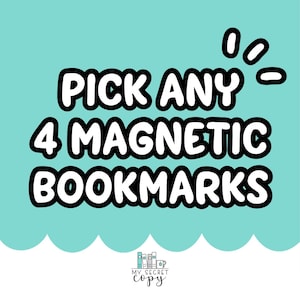 Pacchetto segnalibro magnetico / Segnalibro magnetico con tessera della biblioteca / Regalo per amanti dei libri / Segnalibro per club del libro / Regali per bibliotecari / Regali per libri