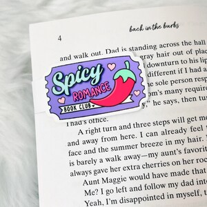 Spicy Romance Book Club Magnetic Bookmark | Bibliophile Magnetic Bookmark | Bookish Gift | Gift for Readers | Romance Reader