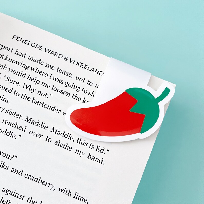 Spicy Books Bookmark | Romance Book Magnetic Bookmark | Bibliophile Magnetic Bookmark | Bookish Gift | Gift for Readers | Bookworm Gifts image 1