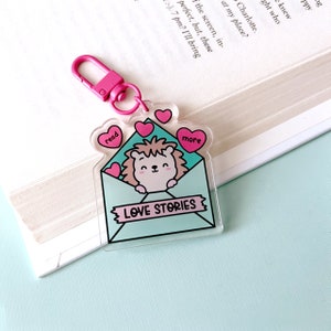 Read More Love Stories Keychain | Romance Reader | Book Nerd Key Ring | Bookish Keychain | Gifts for Book Lover Reader
