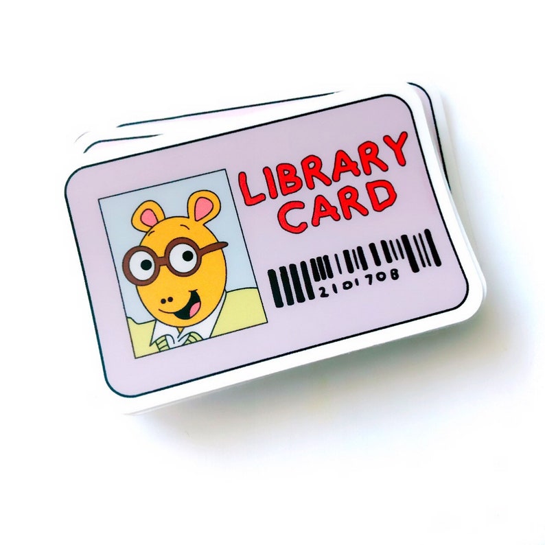 Library Card Book Club Sticker l Bookworm Sticker | Bibliophile Sticker | Bookish Stickers | Gifts for Readers | Literary Gift bild 3
