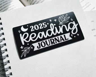 Pegatinas para diario de lectura 2025, pegatinas para bullet journal, pegatinas para bibliófilos, pegatinas para diarios de libros, pegatinas para diarios literarios.
